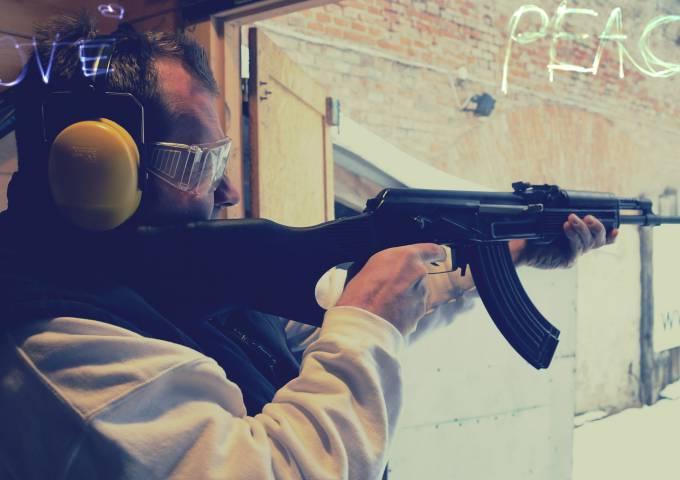 krakow stag do Kalashnikov shooting